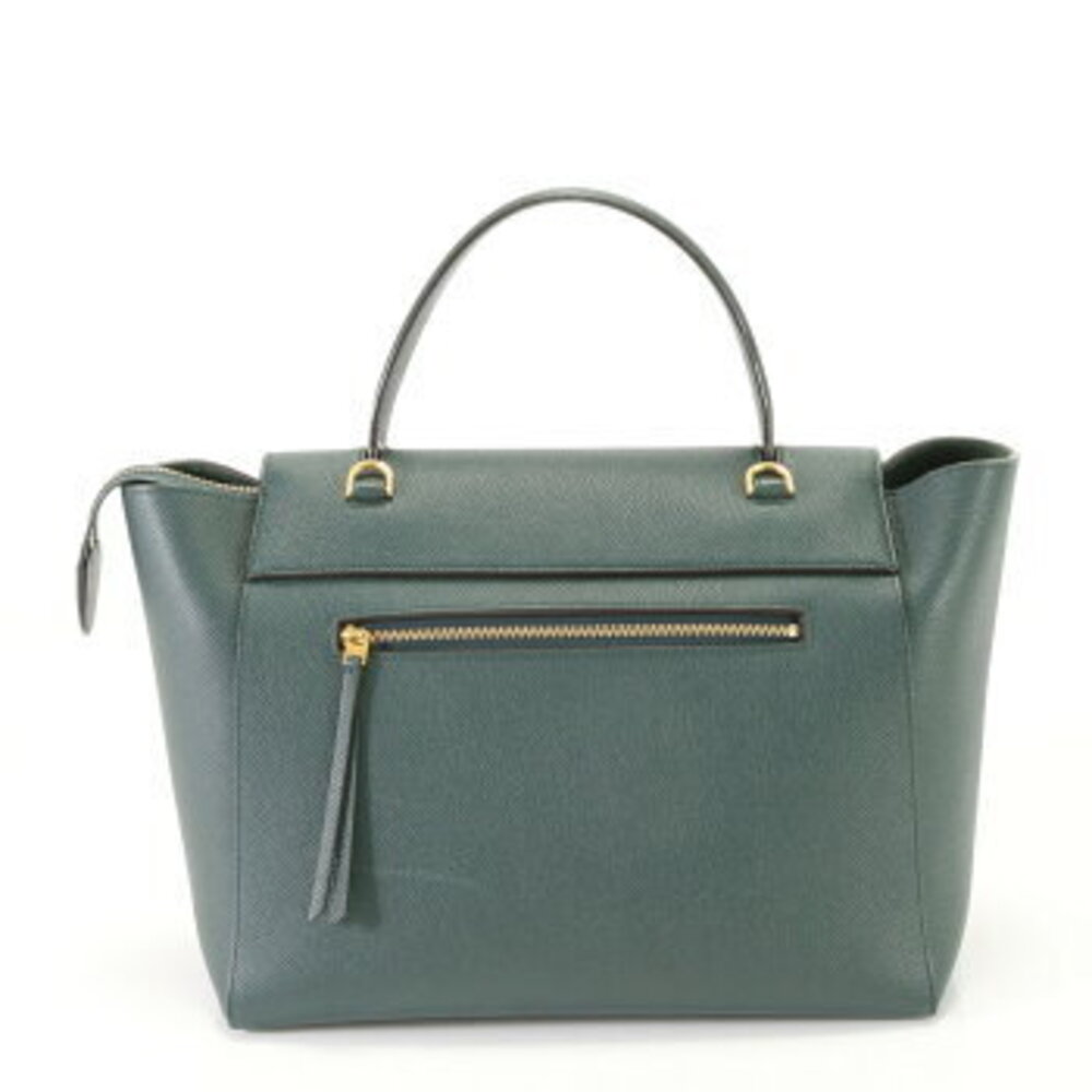 Celine belt bag leather handbag green tote top handles classic - Picture 5 of 13